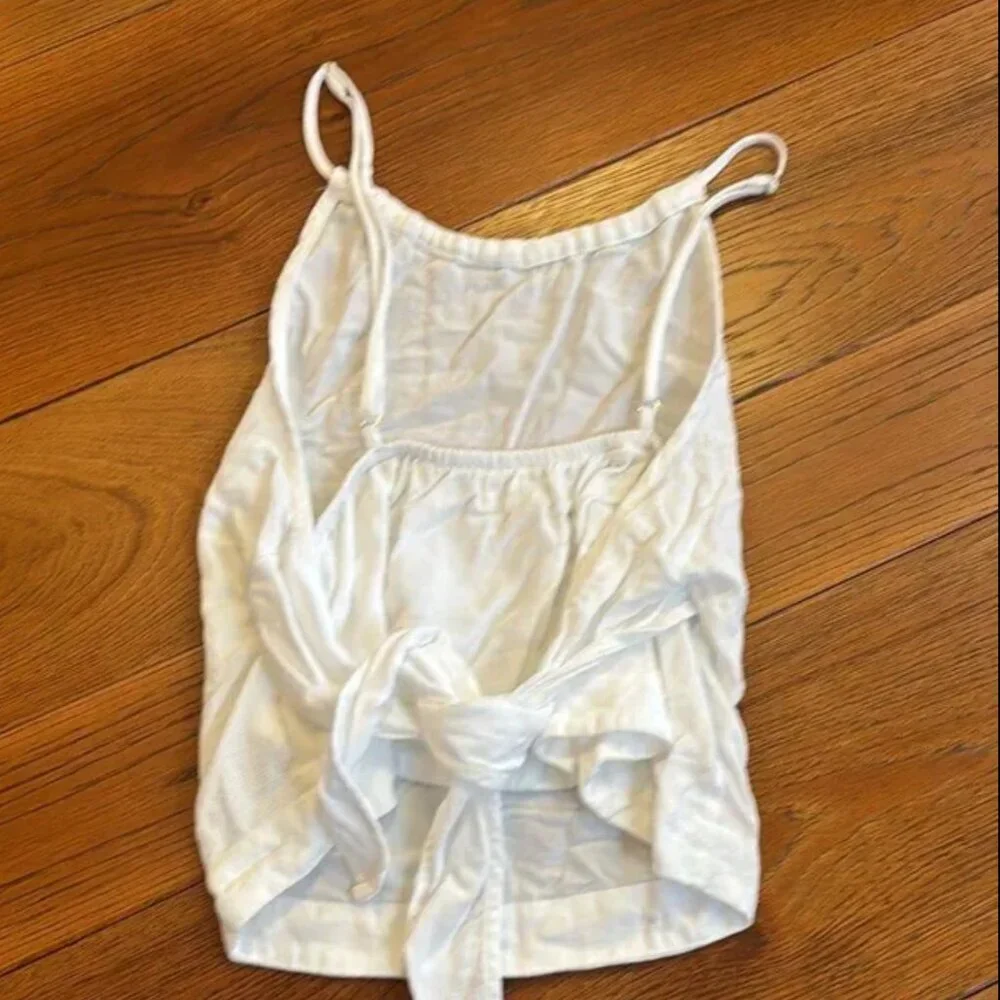 Anthropologie Cloth &‎ Stone white ruched camisole top size M - Picture 4 of 7